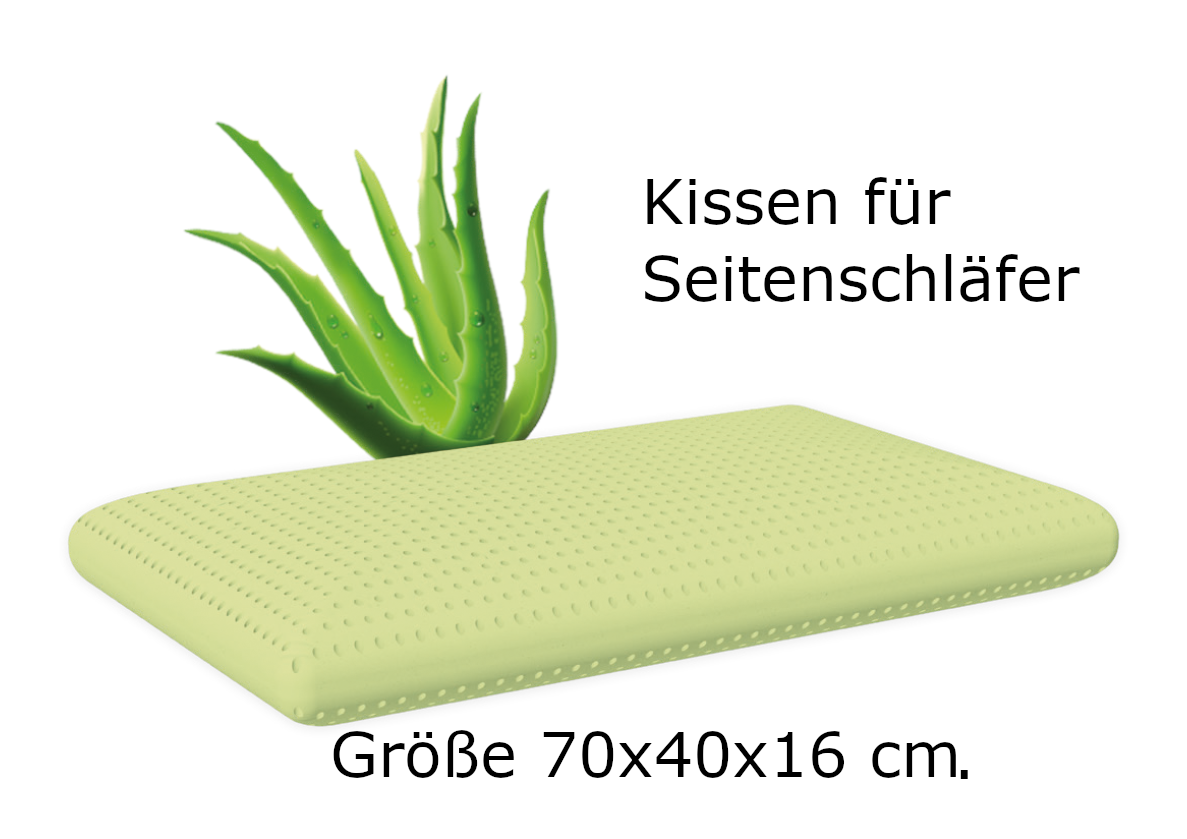 Schlaf- und Duftkissen - Aloe Vera Seitenschläfer + Gratis Baumwollüberzug - Duftkissen